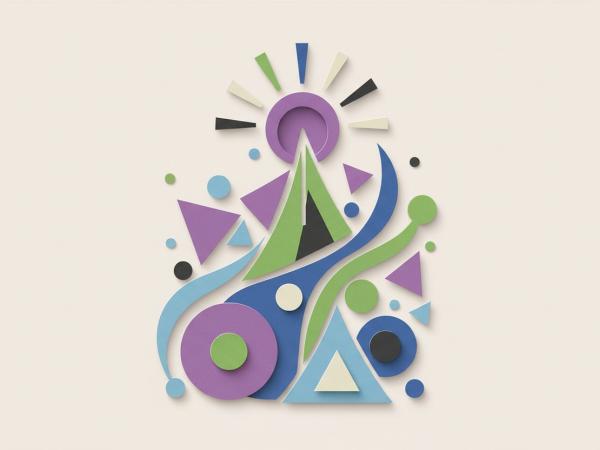 abstract paper cutout