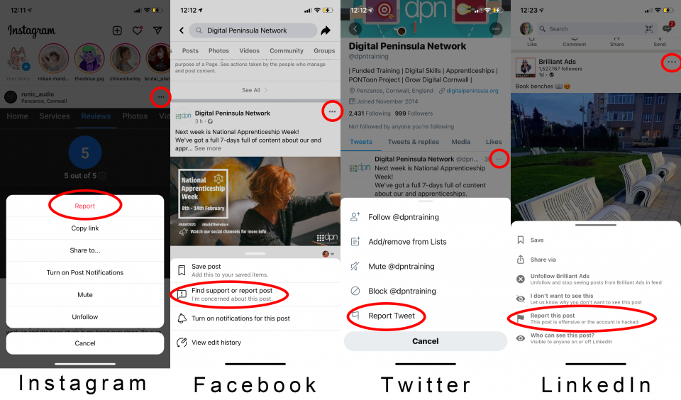 How To Report Posts On Social Media