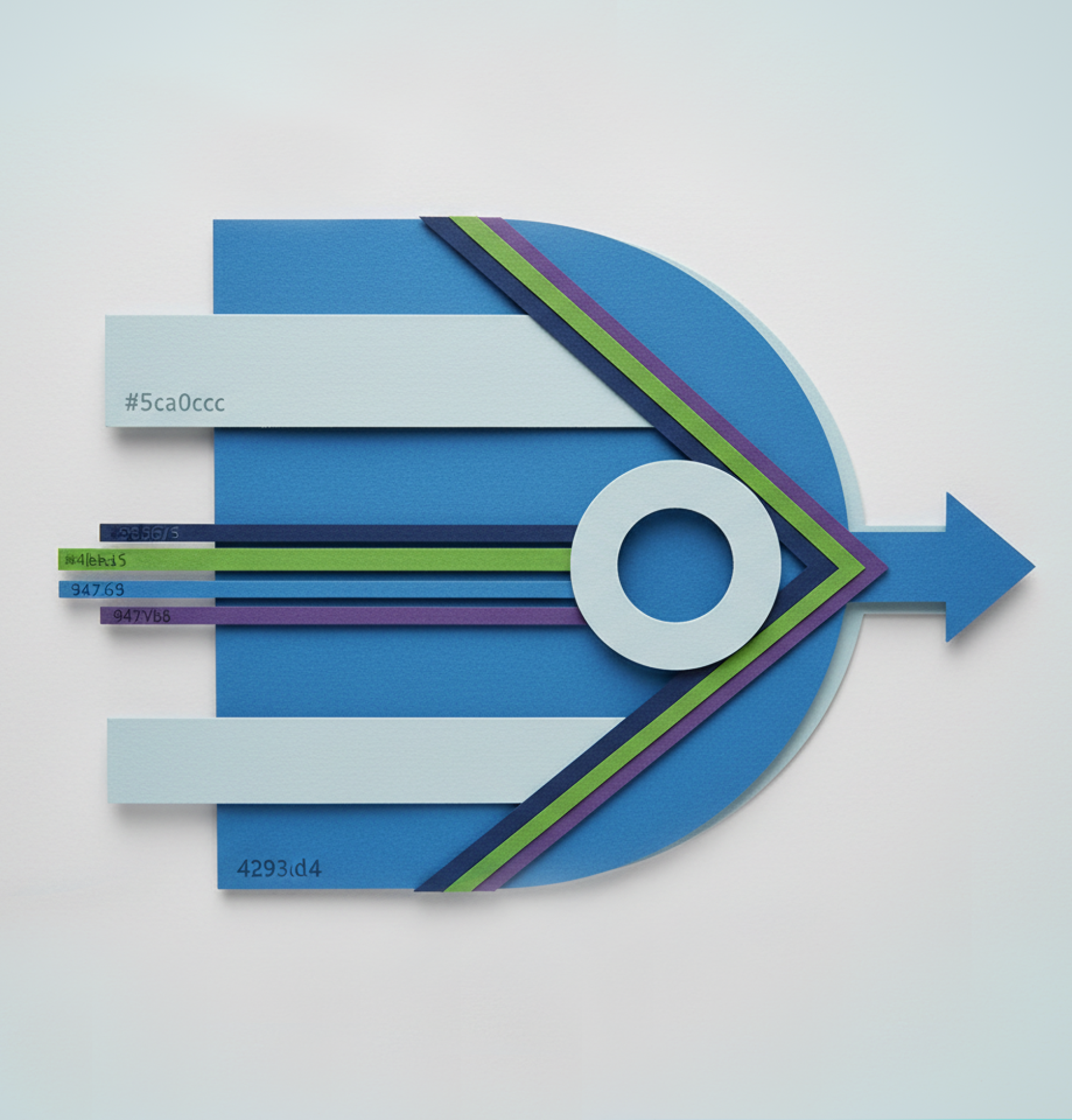 abstract paper cutout