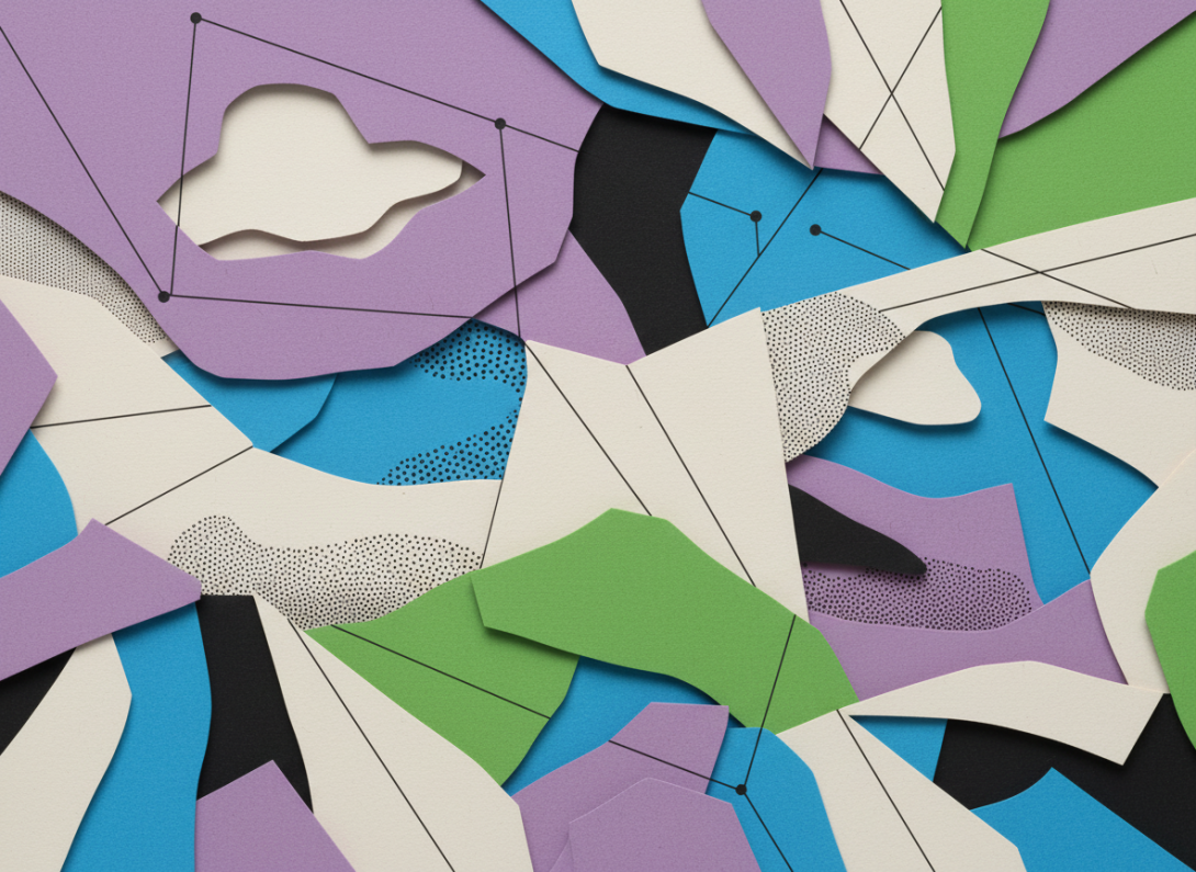 abstract paper cutout